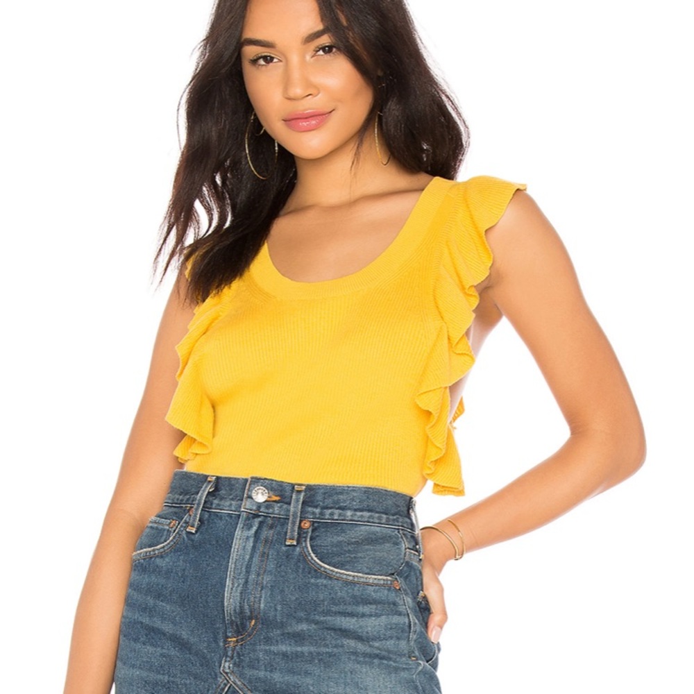 Line and Dot Marie Sweater Sunflower NWT